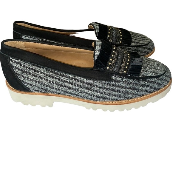 Weejuns Shoes - NWIB Weejuns Whitney 90s Raffia Preppy Tweed Loafers Size 8.5